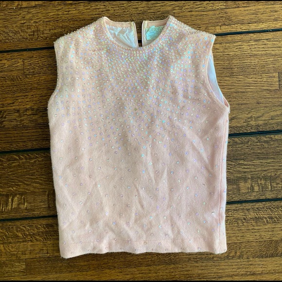 Vintage Wool Sleeveless Sweater with sequins - Picture 1 of 3